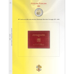 ABAFIL - Foglio ALBUM 2 € VATICANO in folder 2021 Caravaggio