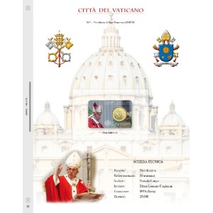 ABAFIL - Foglio Coin Card n. 12 Vaticano 2021 Pontificato MMXXI
