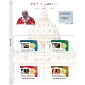ABAFIL - Foglio Stamp&Coin Card Vaticano 2021 Pontificato MMXXI