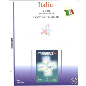 MASTER PHIL - Inserto 2 € commemorativo Italia in folder Professioni sanitarie 2021