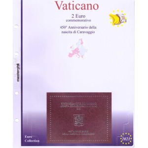 MASTER PHIL - Inserto 2 € commemorativo Vaticano in folder Caravaggio 2021