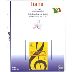 MASTER PHIL - Inserto 5 € Italia Ennio Morricone in folder 2021