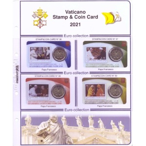 MASTER PHIL - Inserto STAMP&COIN CARD VATICANO 2021 Pontificato MMXXI