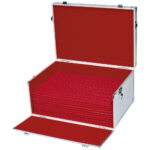LINDNER - Valigetta ALU MAGNUS vuota con interno rosso