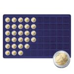 LINDNER - Vassoio in floccato blu a 60 caselle quadrate da 27 mm - 1 pz.