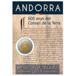ANDORRA - 2019 - 2 € 600° del Consiglio della Terra - FDC in blister