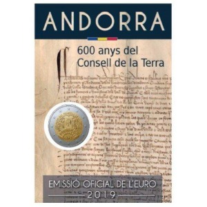 ANDORRA - 2019 - 2 € 600° del Consiglio della Terra - FDC in blister