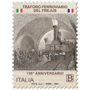 ITALIA - 2021 - 150° del Traforo Ferroviario del Frejus - 1 v. con codice a barre