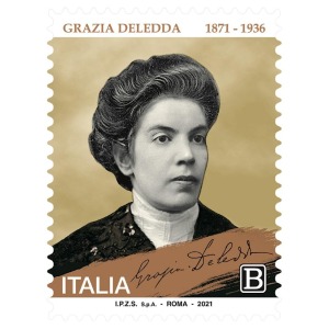 ITALIA - 2021 - 150° della nascita di Grazia Deledda - 1 v. con codice a barre