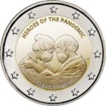 MALTA - 2021 - 2 € Eroi della pandemia - FDC in folder