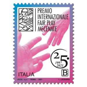 ITALIA - 2021 - 25° del Premio Internazionale Fair Play Mecenate - 1 v. con codice a barre
