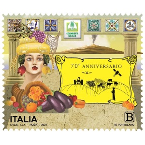 ITALIA - 2021 - 70° della Federazione Regionale Coldiretti Sicilia - 1 v. con codice a barre