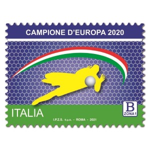 ITALIA - 2021 - Italia campione d'Europa di calcio Euro 2020 - 1 v. con codice a barre
