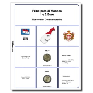 MASTER PHIL - Inserto 1 € e 2 € ordinari Monaco 2021
