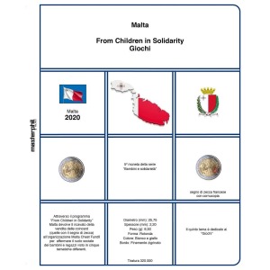 MASTER PHIL - Inserto 2 € commemorativo Malta Giochi con simboli Zecca diversi 2020
