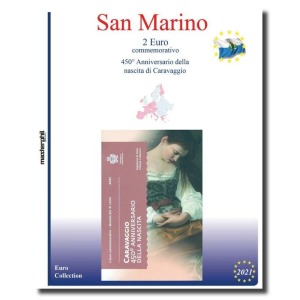 MASTER PHIL - Inserto 2 € commemorativo San Marino in folder Caravaggio 2021