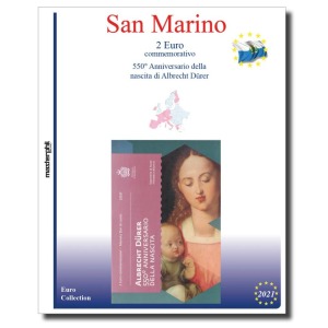 MASTER PHIL - Inserto 2 € commemorativo San Marino in folder Dürer 2021