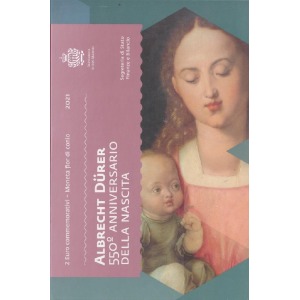 SAN MARINO - 2021 - 2 € 550° della nascita Albrecht Dürer - FDC in folder