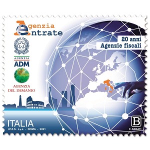 ITALIA - 2021 - 20° delle Agenzie fiscali - 1 v. con codice a barre