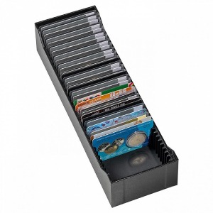 Box archivio LOGIK ORIZZONTALE per coin card e lingottini d oro in blister Nero Leuchtturm 1
