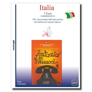 MASTER PHIL - Inserto 5 € Antonio Meucci in folder 2021