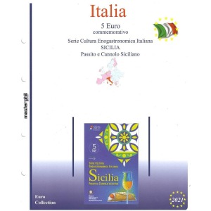 MASTER PHIL - Inserto 5 € Italia Passito e Cannolo siciliano in folder 2021