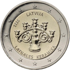 2020 2 Euro Ceramica della Letgallia Lettonia