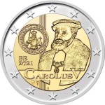 2021 2 Euro 500° dell ordinanza di emissione di monete durante il regno di Carlo V Belgio