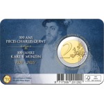 BELGIO - 2021 - 2 € 500° dell'ordinanza di emissione di monete durante il regno di Carlo V - FDC in coin card (versione francese)