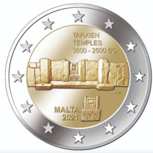 MALTA - 2021 - 2 € Templi di Tarxien - FDC da rotolino