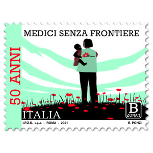 ITALIA - 2021 - 50° di Medici Senza Frontiere - 1 v. con codice a barre
