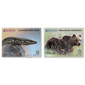 ITALIA - 2021 - Europa: Fauna nazionale a rischio di estinzione - 2 v. con codice a barre
