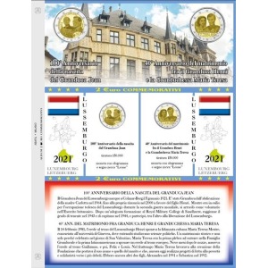 ABAFIL - Foglio 2 € COMMEMORATIVI Lussemburgo 2021 versione fotografica