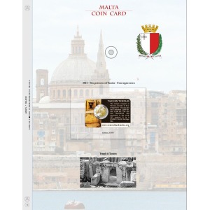 ABAFIL - Foglio 2 € COMMEMORATIVO Malta 2021 Templi in coin card