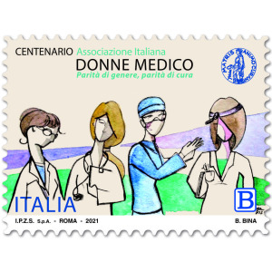 ITALIA - 2021 - 100° dell'AIDM Associazione Italiana Donne Medico - 1 v. con codice a barre