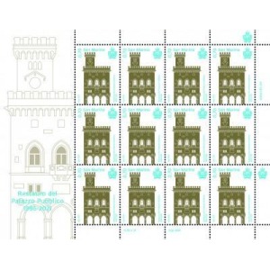SAN MARINO - 2021 - 25° del restauro del Palazzo Pubblico - 1 MF da 12 v. con illustrazione