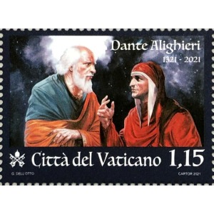 VATICANO - 2021 - 700° della morte di Dante Alighieri - 1 v.