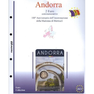 MASTER PHIL - Inserto 2 € commemorativo Madonna di Meritxell in blister 2021