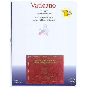 MASTER PHIL - Inserto 2 € commemorativo Vaticano in folder Dante Alighieri 2021