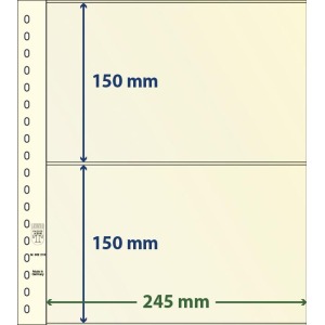 LINDNER - Foglio singolo T-BLANKO a 2 tasche 802218 - 1 pz.