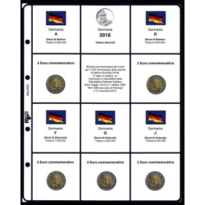 MASTER PHIL - Inserto 2 € commemorativi Germania 5 Zecche Helmut Schmidt 2018