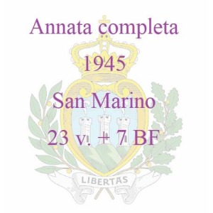 SAN MARINO - 1945 - Annata completa - 23 v. + 7 BF