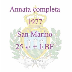 SAN MARINO - 1977 - Annata completa - 25 v. + 1 BF