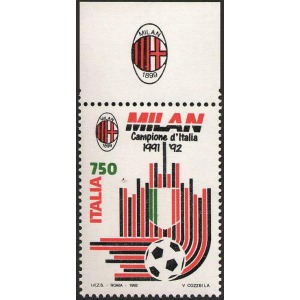 ITALIA - 1992 - Milan campione d'Italia - 1 v. con bandella