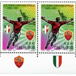 ITALIA - 2001 - Roma campione d'Italia - 2 v. in coppia con 2 bandelle differenti