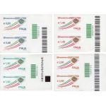 ITALIA - 2009 - Posta Italiana 0,60 €, 1,40 €, 1,50 € e 2,00 € - 4 coppie con codice a barre