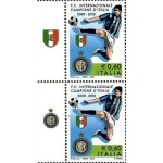 ITALIA - 2010 - Inter campione d'Italia - 2 v. in coppia con 2 bandelle differenti