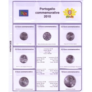 MASTER PHIL - Inserto 1,5 €, 2,5 €, 5 € e 10 € commemorativi Portogallo 2010