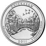 STATI UNITI - 2011 - 25 c. Parchi: Chickasaw National Recreation Area (Oklahoma) - Coppia zecche D + P FDC