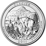 STATI UNITI - 2011 - 25 c. Parchi: Glacier (Montana) - Coppia zecche D + P FDC
